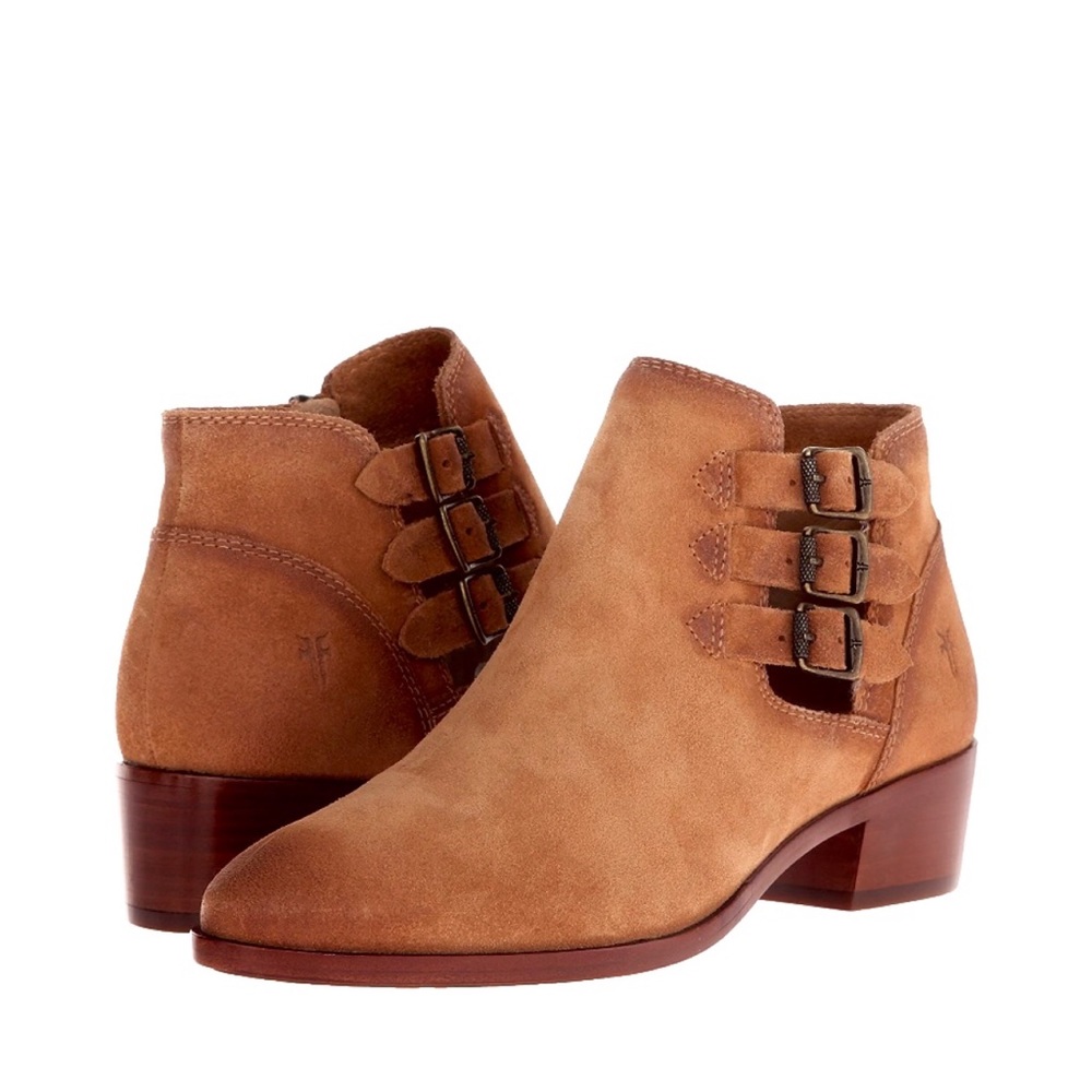 Frye Ray Vintage/Antique Belted Suede Ankle Bootie - Picture 6 of 16